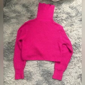 Revamped Fuchsia Cowl Neck Sweater